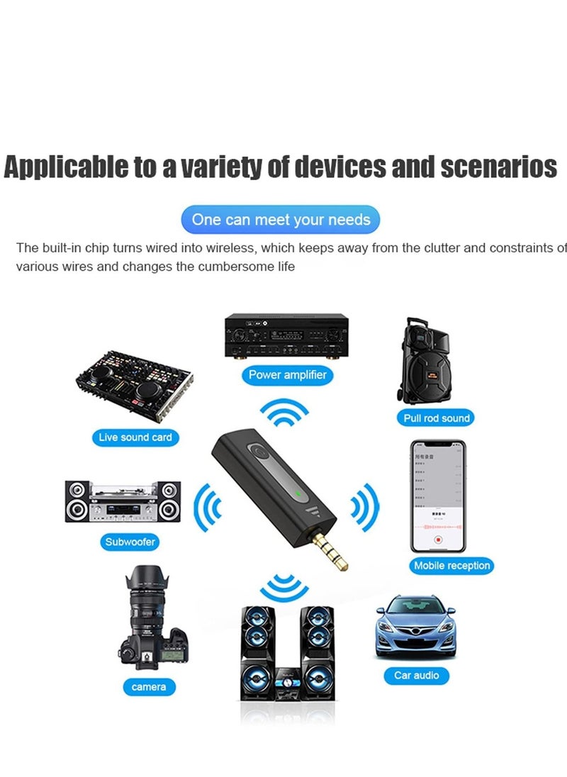 K35 Collar Microphone 2.4G Wireless Omnidirectional Lavalier Mic Plug & Play Noise Reduction Voice Recorder Mic Compatible with BT Speakers DSLR Camera