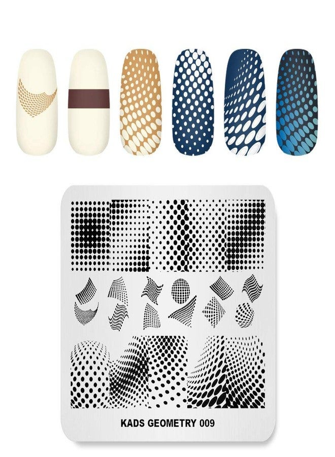 Rolabling Stamping Plate - Fashion Geometry Dots Abstract Spots Points Theme Multi-Pattern Stamp Print Image Template for Nail Art Design - Image 1