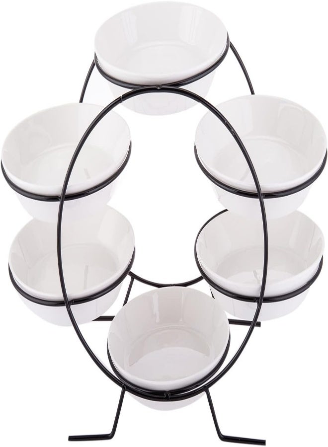 AKDC AKDC Swallow Nicely Designed Lh 7Pcs Serving Plate W/Stand For Guests Personal Use  - Image 4