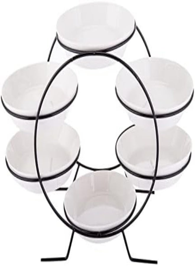 AKDC AKDC Swallow Nicely Designed Lh 7Pcs Serving Plate W/Stand For Guests Personal Use  - Image 5