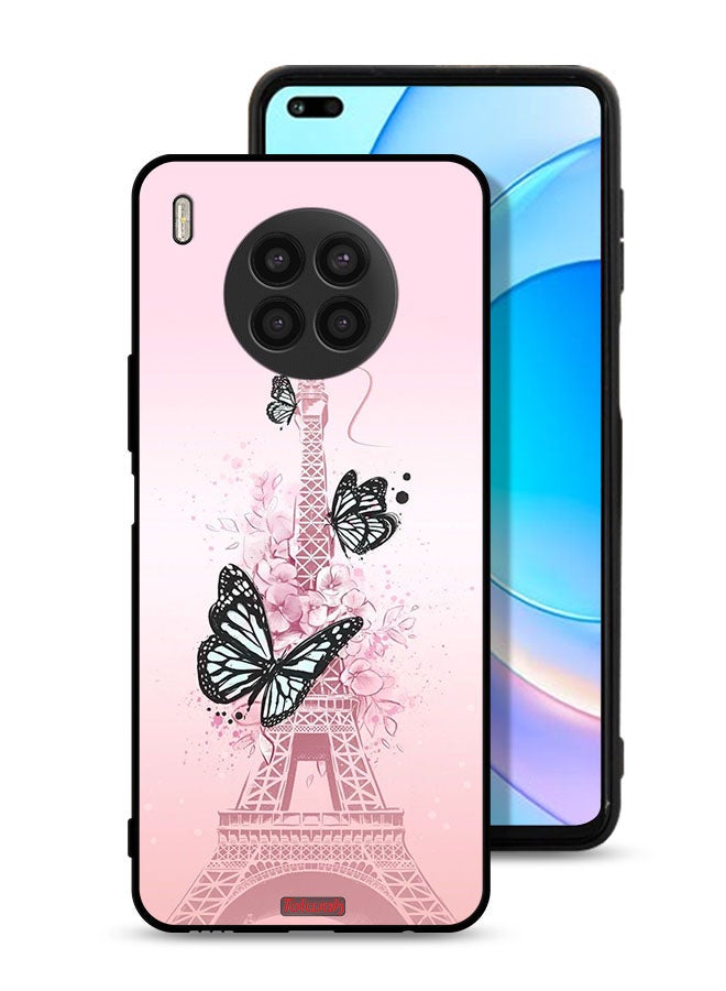 Tolwak Honor 50 Lite Protective Case Cover Butterflies On Eiffel Tower - Image 1