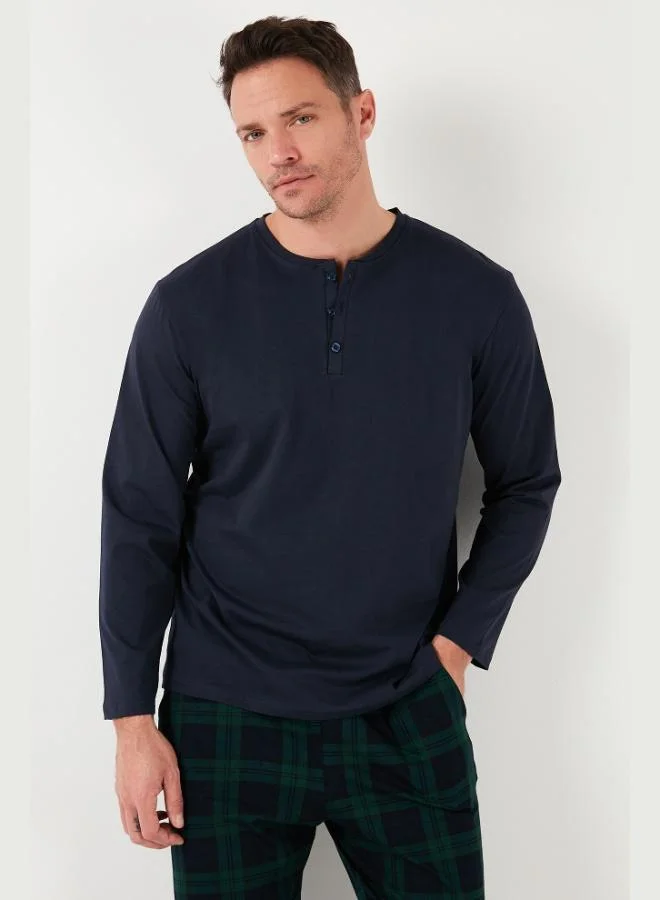 Buratti  Buratti Plaid Cotton Elastic Waist Regular Fit Long Sleeve Pajama Set Men's PAJAMAS SET 6572003 for Men | Best Price UAE