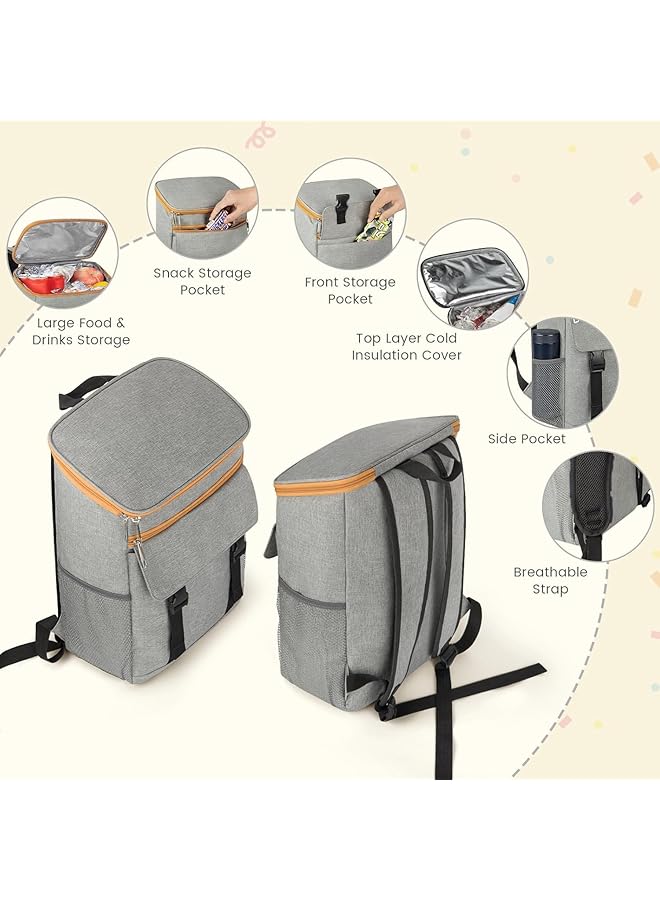 KASTWAVE Leak Proof Cooler Backpack Insulated Backpack for Men and Women Lightweight Cooler Bag for Travel Camping Beach Lunch 20L  - Image 3