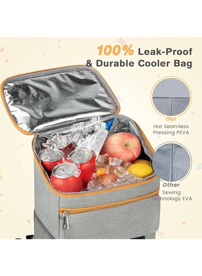 KASTWAVE Leak Proof Cooler Backpack Insulated Backpack for Men and Women Lightweight Cooler Bag for Travel Camping Beach Lunch 20L  - Image 2