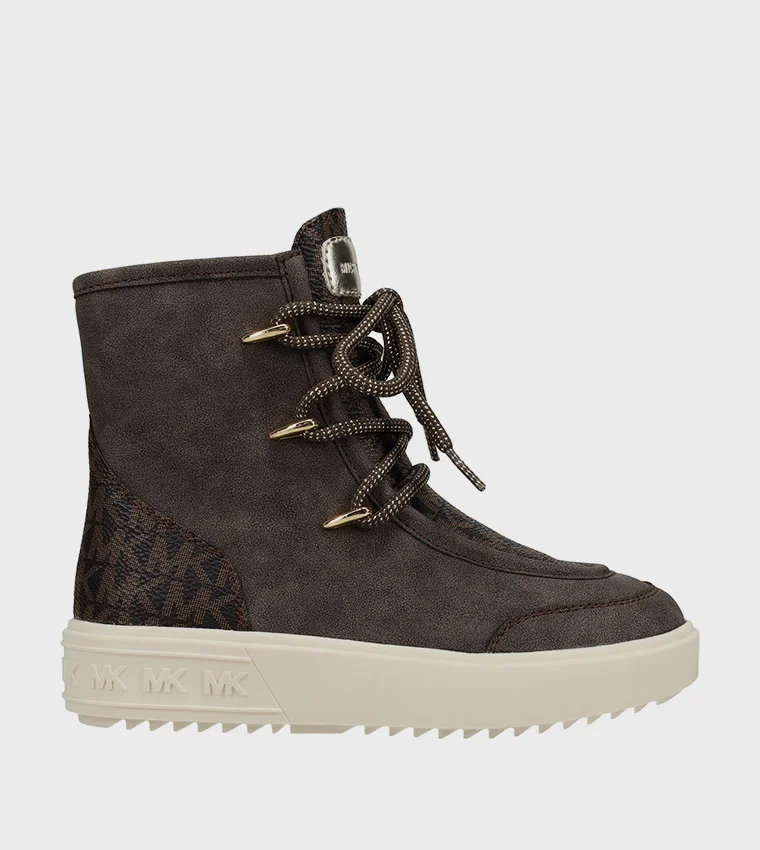 مايكل كورس EMMET Monogram Lace-Up Boots