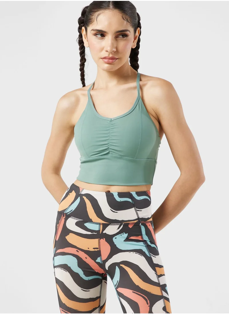 FRWD Ruched Detail Longline Sports Bra