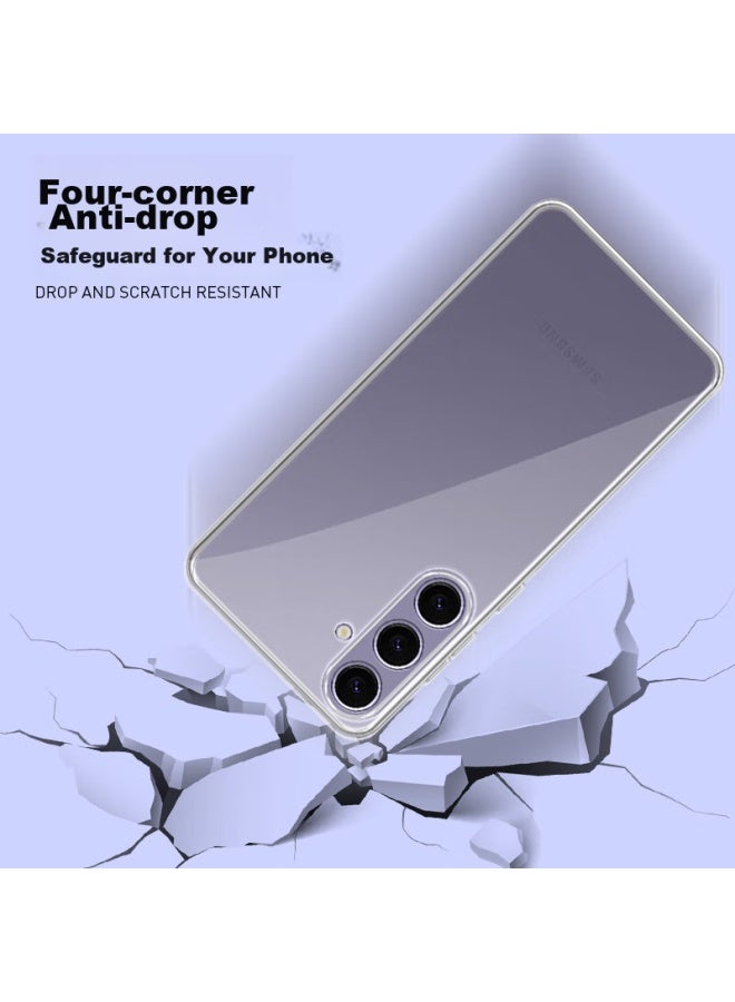 Sehan Shihan, Suitable For Samsung S24 Plus Phone Case, Samsung Galaxy S24+ Transparent Protective Cover, Soft Shell, Four-Corner Shockproof, Slim, Transparent, Bare Phone Feel, Simple Style - Image 2