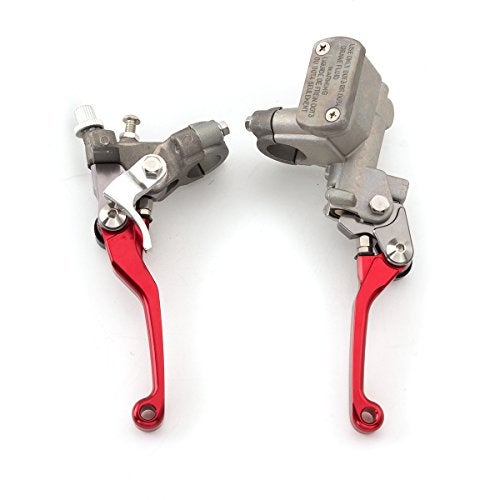FXCNC Rzmmotor Motorcycle Brake Master Cylinder Reservoir Clutch Lever Fit for CR125R CR250R 96-07, CR500R 92-01, CRF150R 07-16, CRF250R/X 04-16, CRF450R 02-06, CRF450X 05-16, CR80R CR85R 98-07 - Image 1