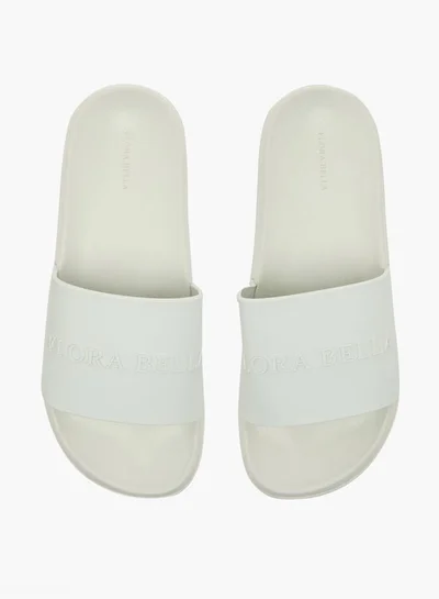 Flora Bella By Shoexpress Women's Logo Detail Slides