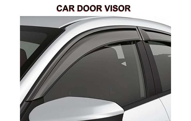 ROYALTECH Premium Non-Breakable Car Window Door Visor/Rain Guard/Wind Deflector Compatible for (Mahindra Tuv300 (Set of 6)) - Image 3