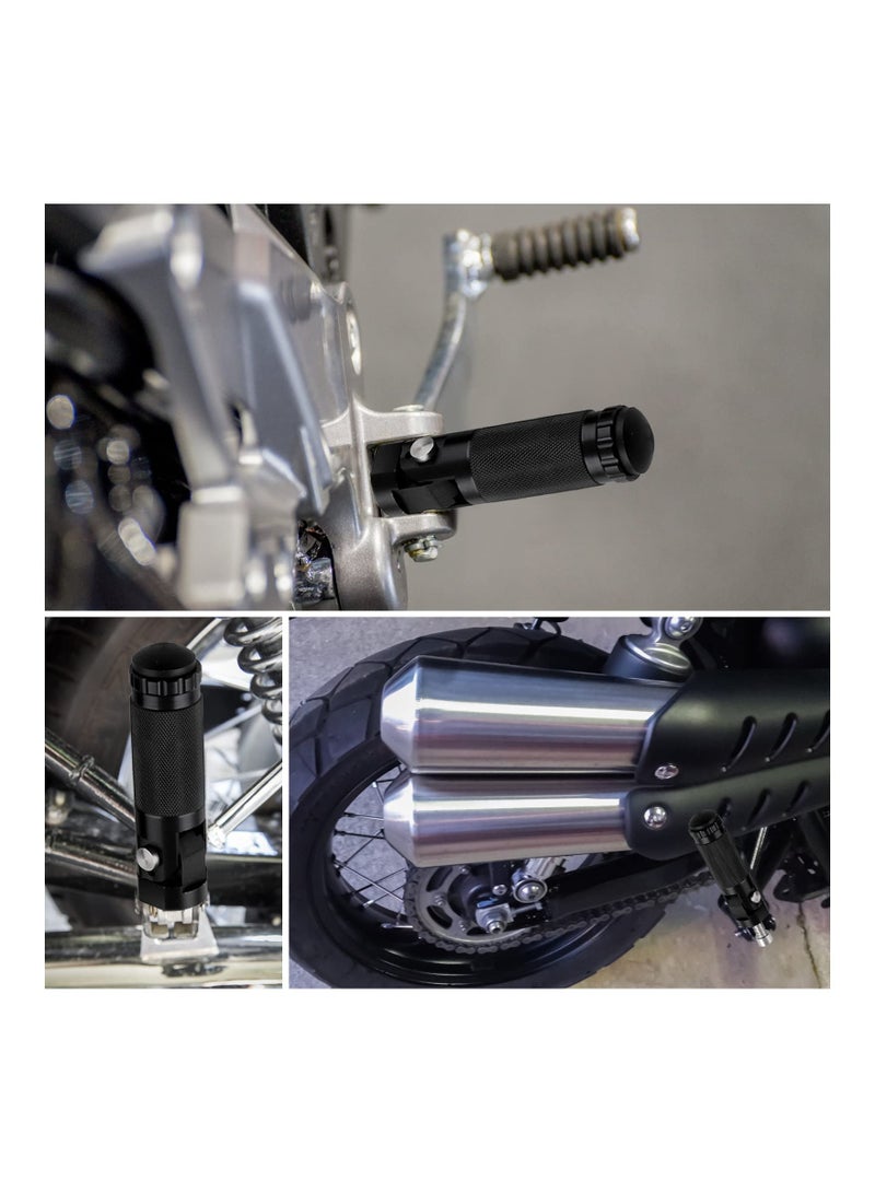 Generic Universal Motorcycle Folding Foot Pegs - Rearsets with 8mm Installation Bolts for Racing Bikes, Cruisers, and Cafe Racers - Durable Foot Rests for Enhanced Riding Comfort.  - Image 3