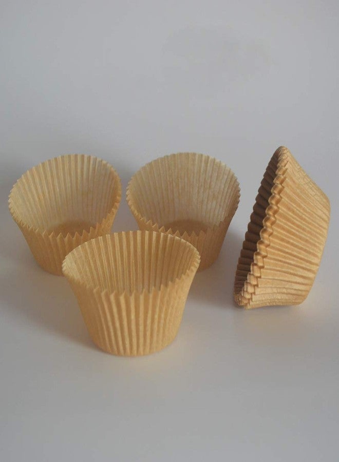 Huaswan Natural Cupcake Liners Unbleached Greaseproof Standard Baking Cups for Party and More, 150-Count - Image 3