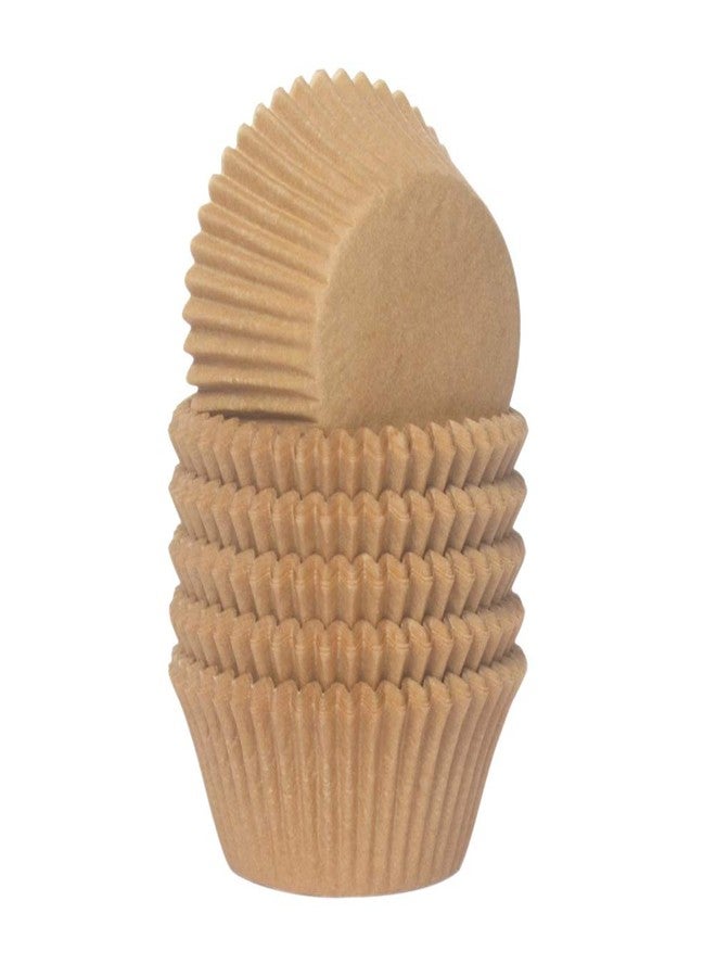 Huaswan Natural Cupcake Liners Unbleached Greaseproof Standard Baking Cups for Party and More, 150-Count - Image 1