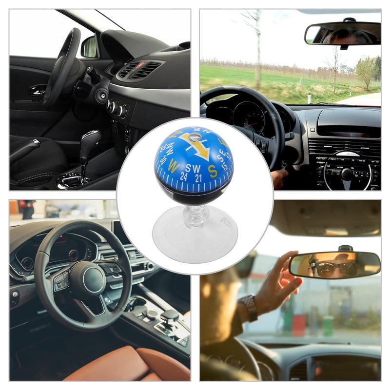 38mm Plastic Car Dashboard Compass with Suction Cup for Auto Marine Boat Navigation Direction Guide - Image 5