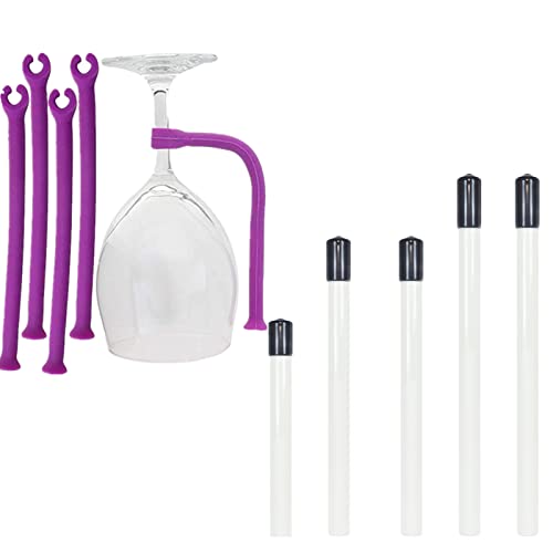XHBTS 9 Pcs Stemware Saver Stemware Holder Dishwasher Wine Glass Protector Dishwasher Attachment 21cm 17cm 11.5cm - Image 1