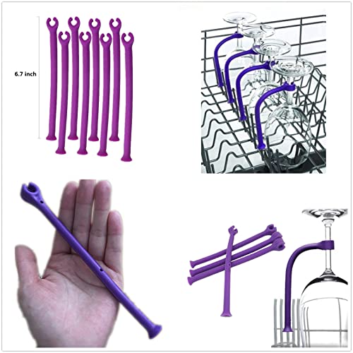 XHBTS 9 Pcs Stemware Saver Stemware Holder Dishwasher Wine Glass Protector Dishwasher Attachment 21cm 17cm 11.5cm - Image 3