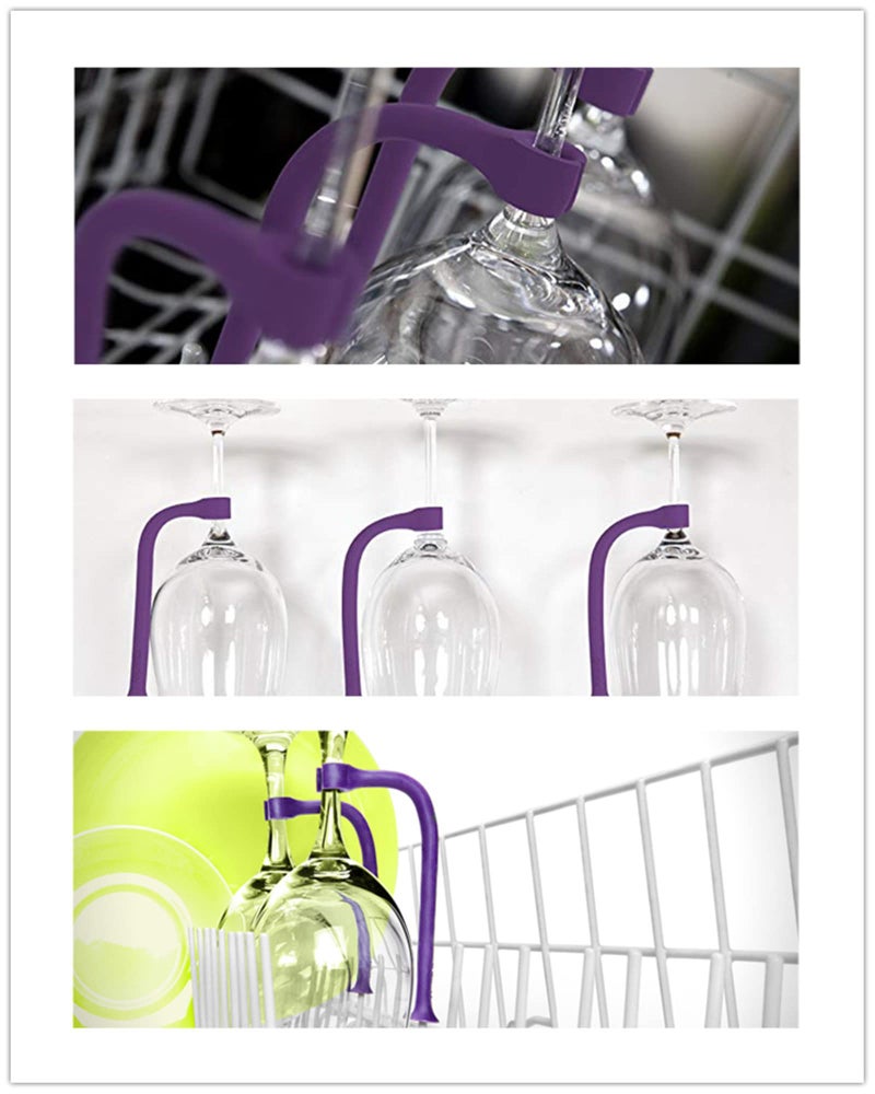 XHBTS 9 Pcs Stemware Saver Stemware Holder Dishwasher Wine Glass Protector Dishwasher Attachment 21cm 17cm 11.5cm - Image 4