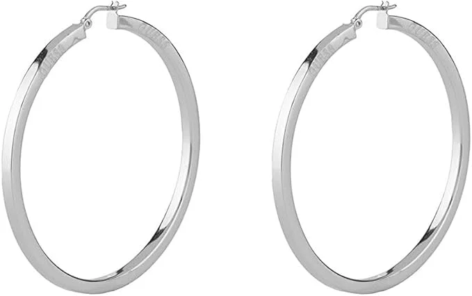 GUESS Ladies ER 25MM SQUARED SUPERLIGHT HOOPS