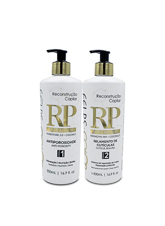 Felps Professional علاج فيلبس كولور RP بريميوم لإعادة بناء الشعر 2x500مل 2x169 أونصة سائلة - Image 4
