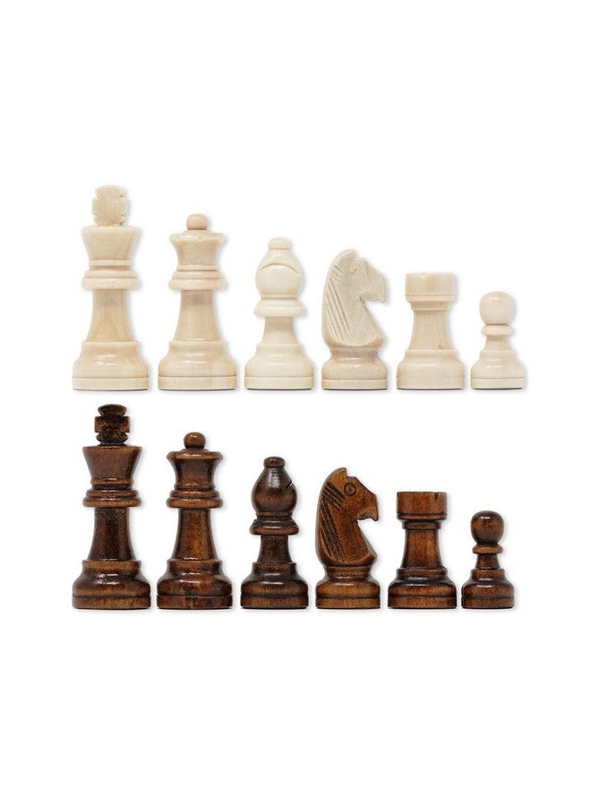 DA VINCI Staunton Wood Chess Pieces 32 Chessmen and Storage Bag (2.5 Inch King) - Image 2
