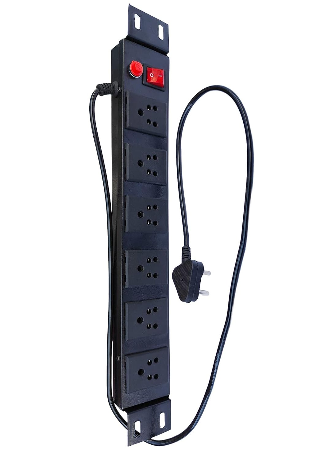 Generic KN - Extension Cord Roller, Male Female Extension Cord, Surge Protector for Ac, Commercial and Household Purpose, Fuse Protector 6 Socket in 1 Switch, with Power Cord -1.25 mtr - Black (Pack of 1)  - Image 5
