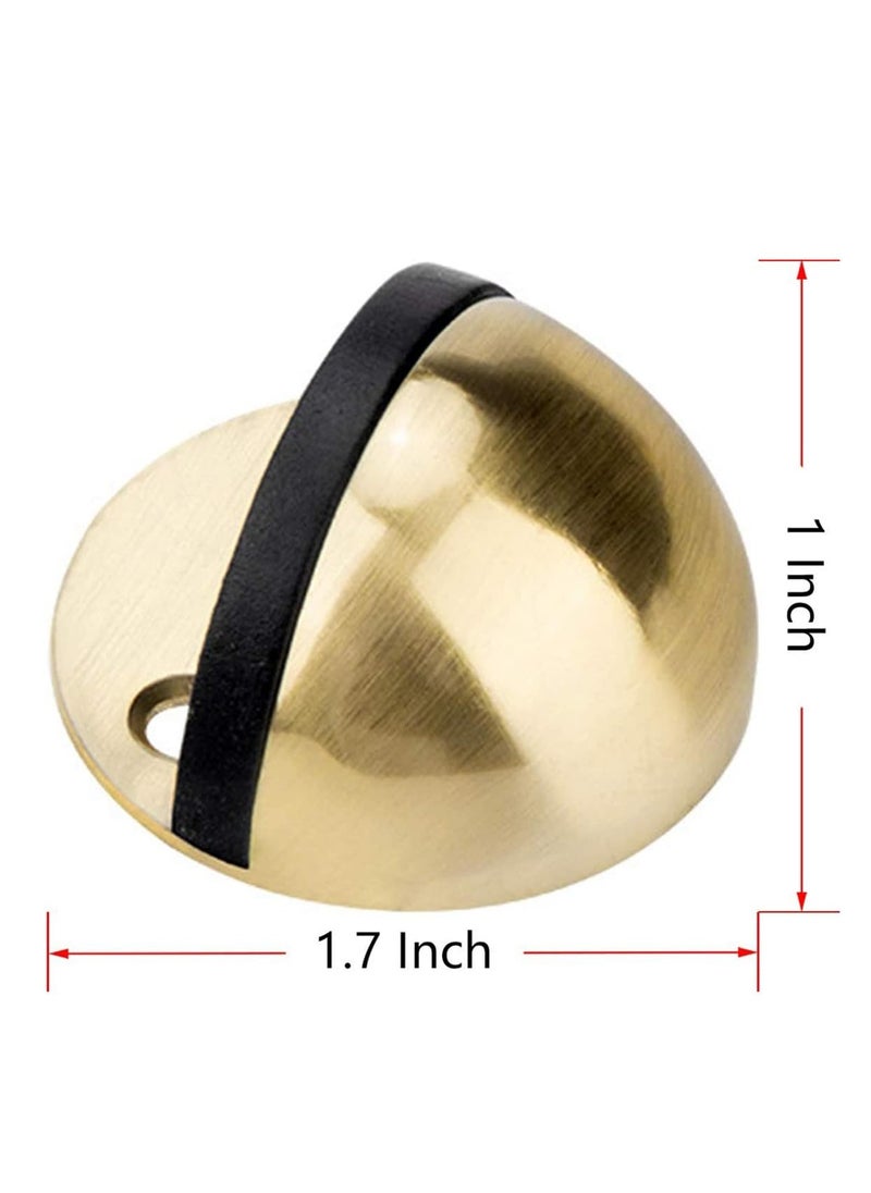 Gold Stainless Steel Half Moon Oval Floor Door Stop  - Image 2