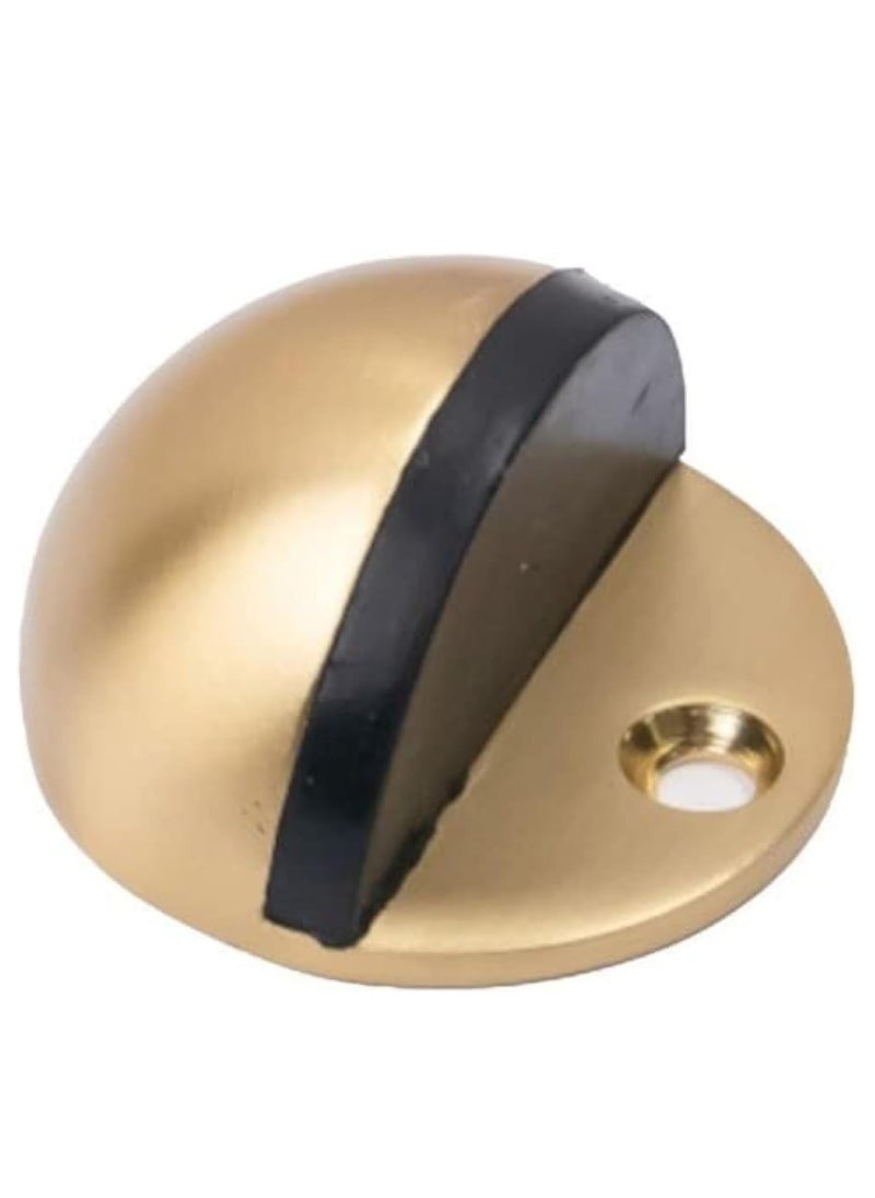 Gold Stainless Steel Half Moon Oval Floor Door Stop  - Image 1