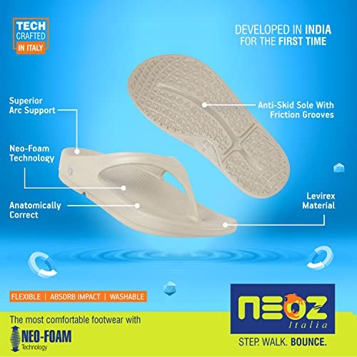 Neoz Ultra Soft Women's Slippers with Cushion FootBed for Adult | Comfortable & Light Weight| Stylish & Anti-Skid| Waterproof & Everyday Flip Flops for Ladies/Girls, W-SLIM-WARM-GREY_5 - Image 3