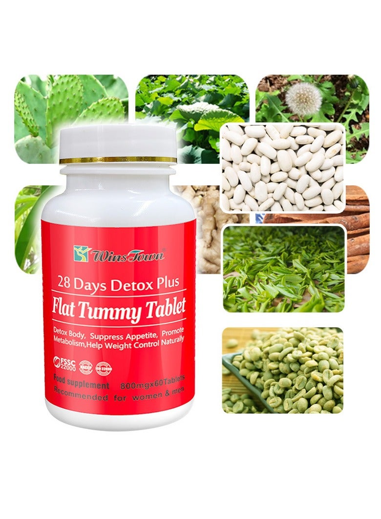Wins Town Frozen Detox 2-In-1 Natural Herbal Detox Plus & Flat Tummy Slimming Tablet  - Image 2
