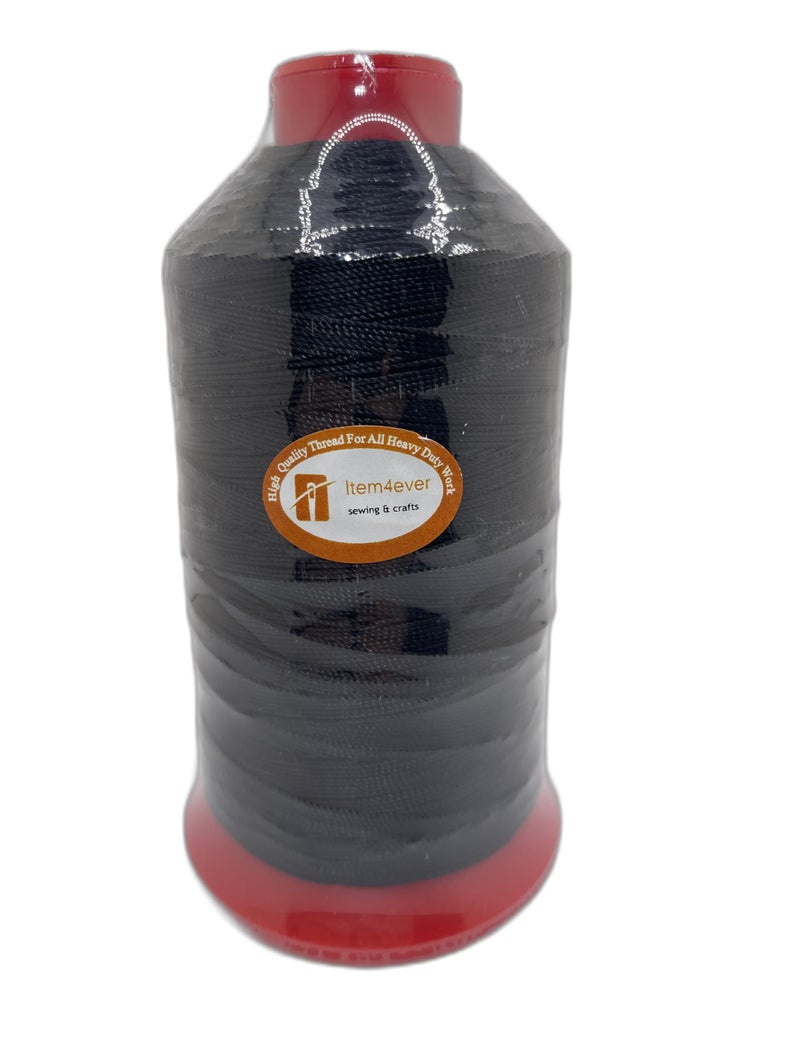 item4ever UV Resistant Bonded Polyester Sewing Thread for Upholstery Outdoor Marine 8 oz Tex 90 Black - Image 3