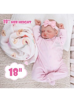 Aori Aori Reborn Baby Dolls-18 Inch Lifelike Realistic Newborn Girl Dolls with Feeding Kit, Great Gift for Kids and Grandma  - Image 5