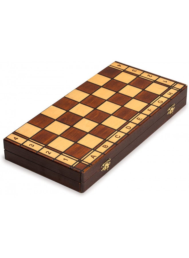 Wegiel Handmade Jowisz Professional Tournament Chess Set - Wooden 16 Inch Folding Board With Felt Base & Hand Carved Chess Pieces - Compartment Inside The Board To Store Each Piece - Image 4