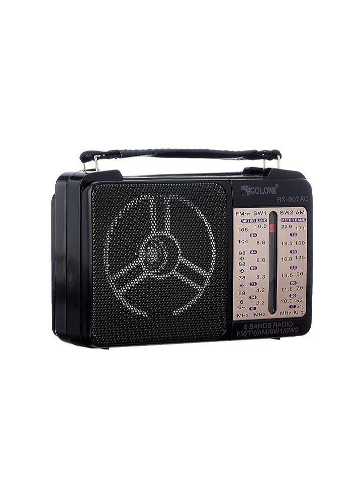 Golon - Classic Mini Electric Radio B607 Black - Image 1