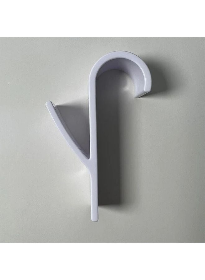 White Heated Towel Hanger Space Saving Plastic Bathroom Hook Rack Easy Install Drying - Image 1