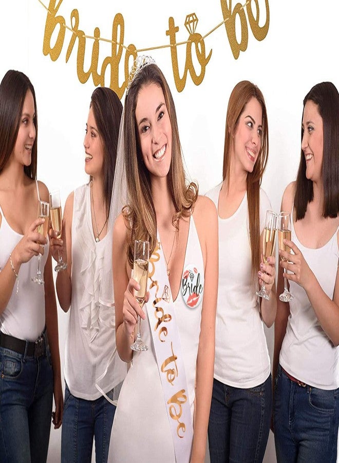 مجموعة دوكونيفير المكونة من 7 قطع لتزيين حفلات توديع العزوبية، بما في ذلك وشاح العروس والعريس، والطرحة، والتاج، وإكسسوارات حفلات الخطوبة، وهدايا للعروس. - Image 2