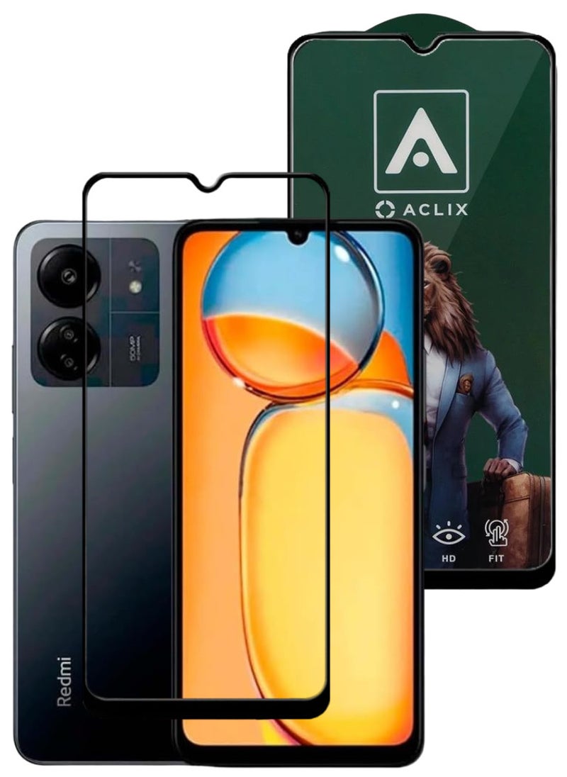 ACLIX Antistatic ESD Dustproof Premium Quality High Definition Tempered Glass Screen Protector Designed For Xiaomi Redmi 13C - Image 1