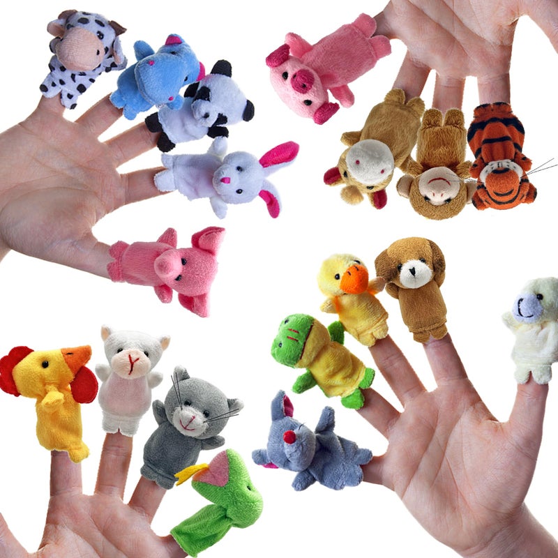 PPXMEEUDC 18 Pcs Finger Puppets Set Mini Stuffed Animals For Storytelling Teaching Playtime Schools Birthday Party Gift Favor Supplies - Image 5