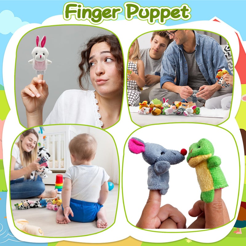PPXMEEUDC 18 Pcs Finger Puppets Set Mini Stuffed Animals For Storytelling Teaching Playtime Schools Birthday Party Gift Favor Supplies - Image 4
