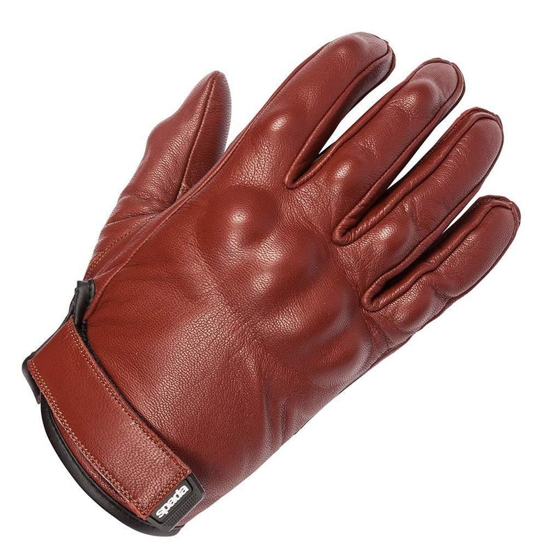 Spada Wyatt Leather Motorcycle Gloves S Oxblood
