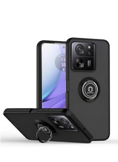 جنرال متوافق مع جراب هاتف Xiaomi 13T/13T Pro بحلقة تثبيت، حافظة صدمات من PC و TPU، حافظة شفافة غير لامعة لهاتف Xiaomi 13T/13T Pro  - Image 1