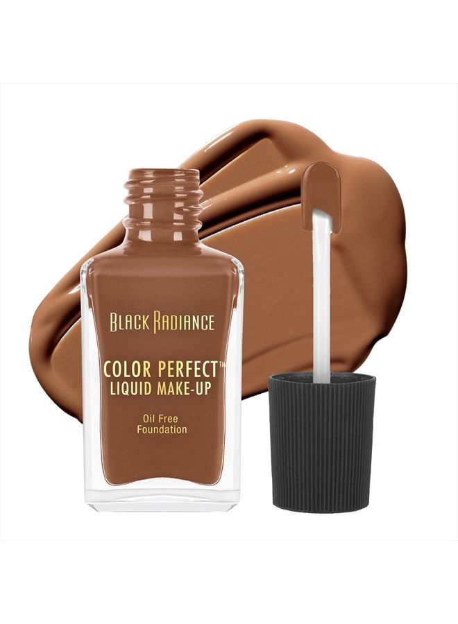 Black Radiance ماكياج فاونديشن سائل كامل التغطية بلون مثالي، بني، 1 أونصة - Image 1