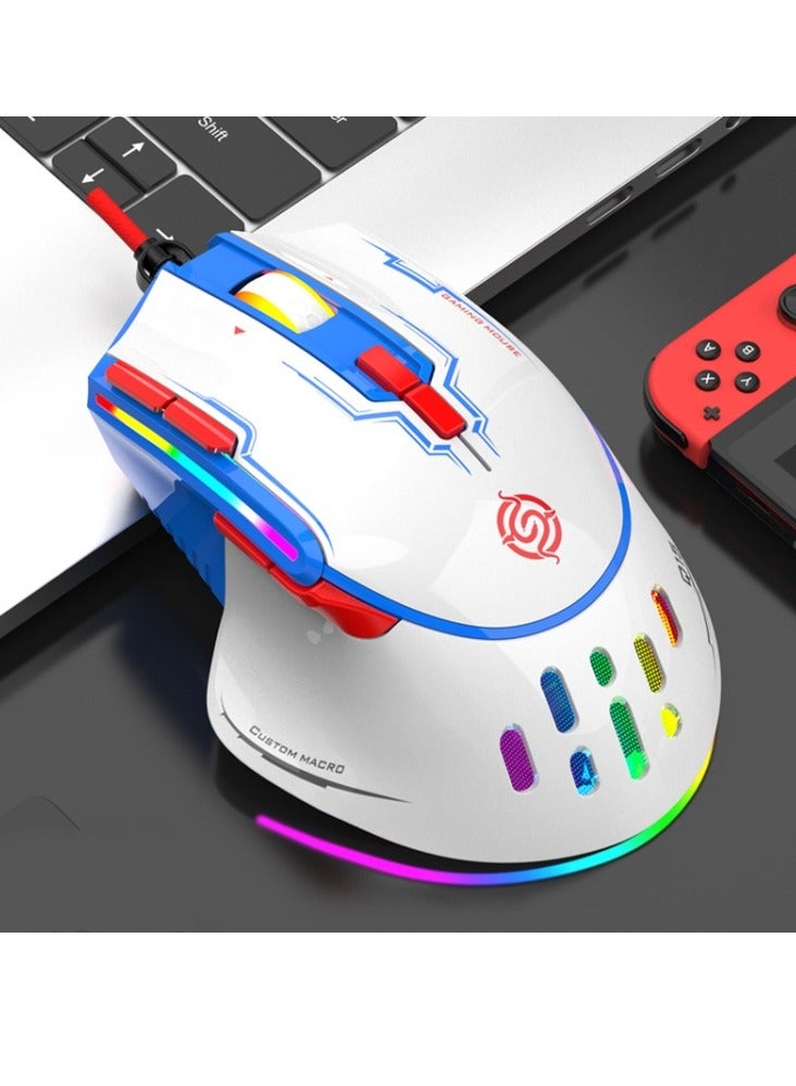 Wired Mouse RGB Light Effect , Cable Length: 1.5m/(White)/Q15 Model  - Image 2