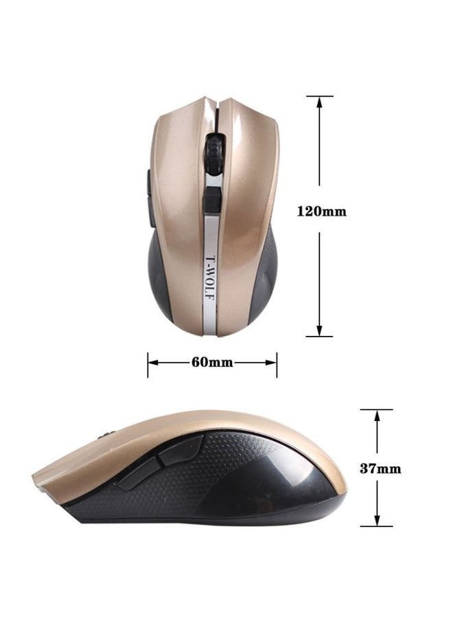 NIBEMINENT - T-WOLF Q5 2.4GHz 5-Buttons 2000 DPI Wireless Mouse Silent And Non-Light Gaming Office Mouse For Computer PC Laptop(Red) - Image 1