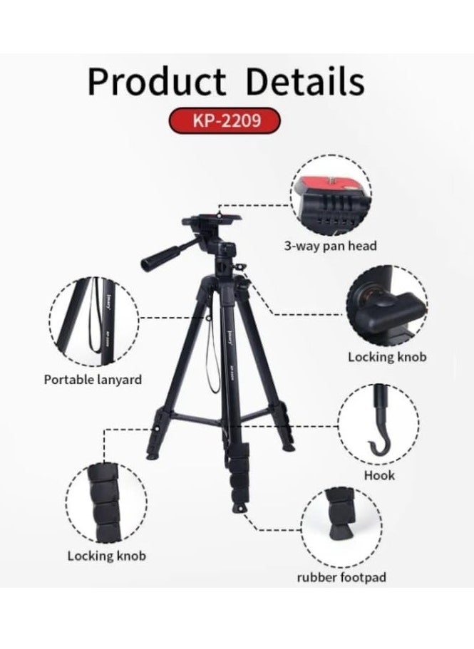 Jmary JMARY KP2209 Horizontal Extension Rod Cell Phone Camera Folding Tripod Stand  - Image 3