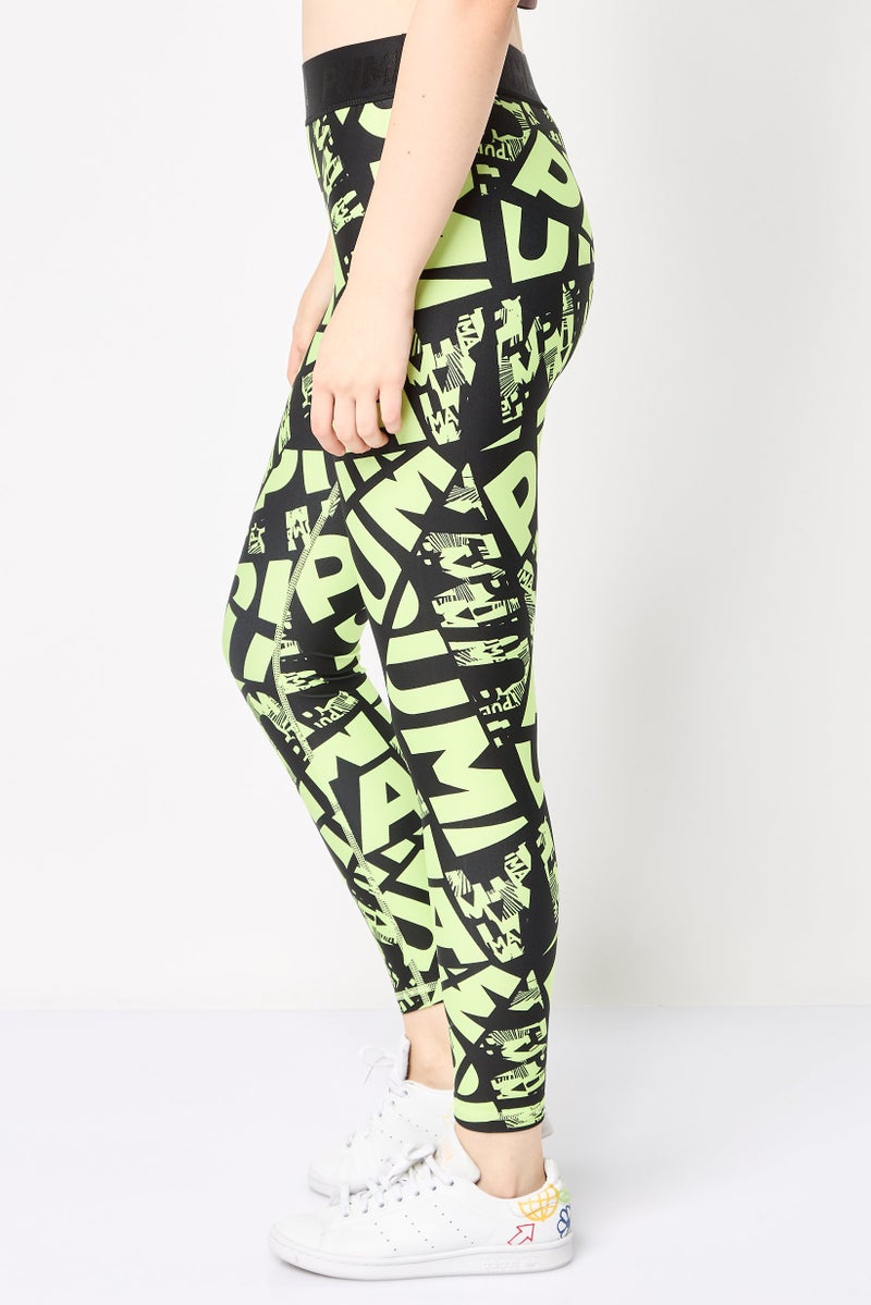 PUMA Women Sportswear Fit Allover Print Training Leggings, Multicolor - Image 3