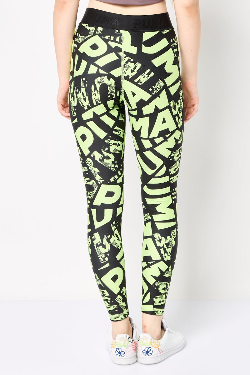 PUMA Women Sportswear Fit Allover Print Training Leggings, Multicolor - Image 4
