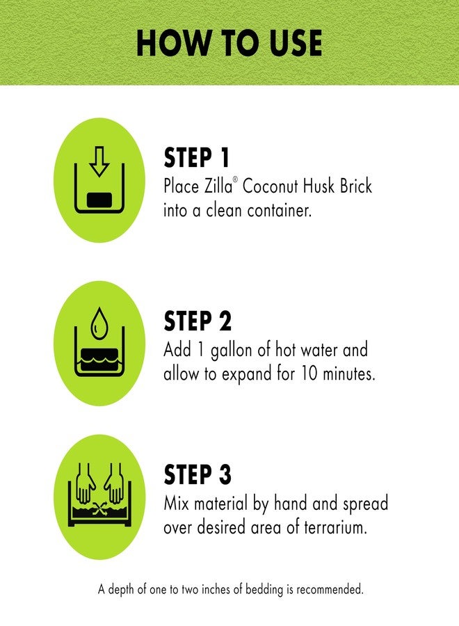 Zilla Coconut Husk Brick, Organic Bedding for Reptiles, Made with 100% Coconut Fiber, Ideal for Tropical Habitats and Egg Incubation - Image 5