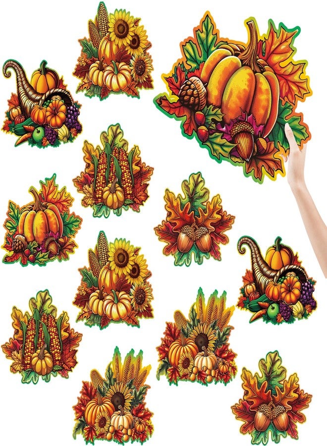 Marspark 12 Pcs Vintage Fall Harvest Cutouts Assorted Size Autumn Splendor Cutouts Fall Thanksgiving Bulletin Board Decoration for Office Classroom Party Bulletin Board Wall Chalkboard Home Decor - Image 1