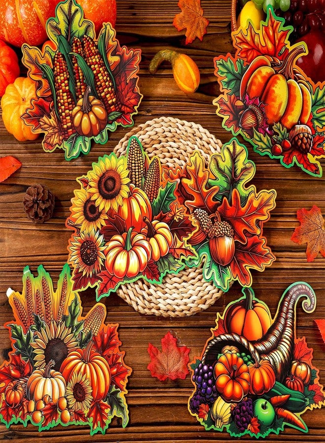 Marspark 12 Pcs Vintage Fall Harvest Cutouts Assorted Size Autumn Splendor Cutouts Fall Thanksgiving Bulletin Board Decoration for Office Classroom Party Bulletin Board Wall Chalkboard Home Decor - Image 5