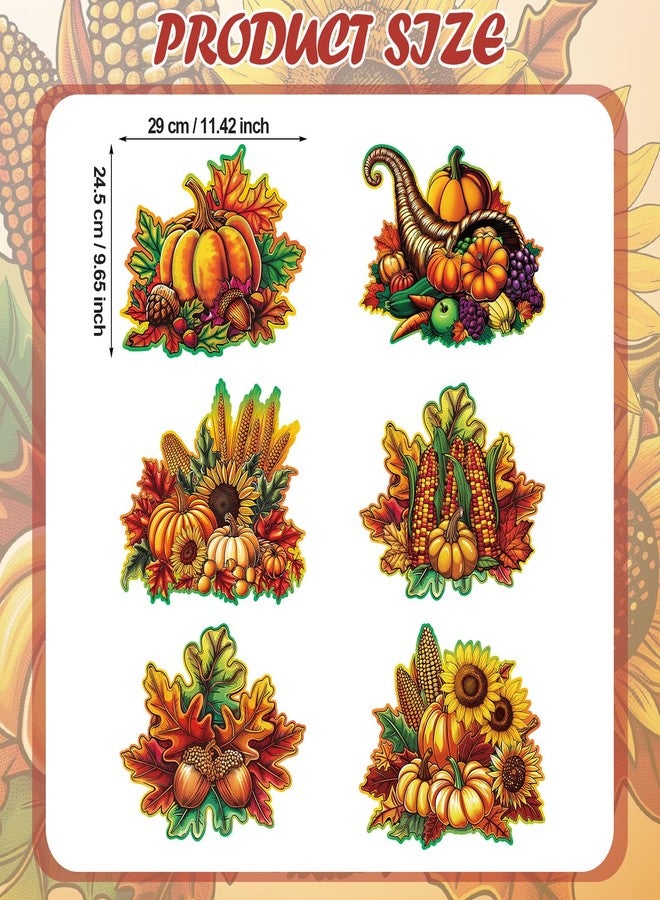 Marspark 12 Pcs Vintage Fall Harvest Cutouts Assorted Size Autumn Splendor Cutouts Fall Thanksgiving Bulletin Board Decoration for Office Classroom Party Bulletin Board Wall Chalkboard Home Decor - Image 3